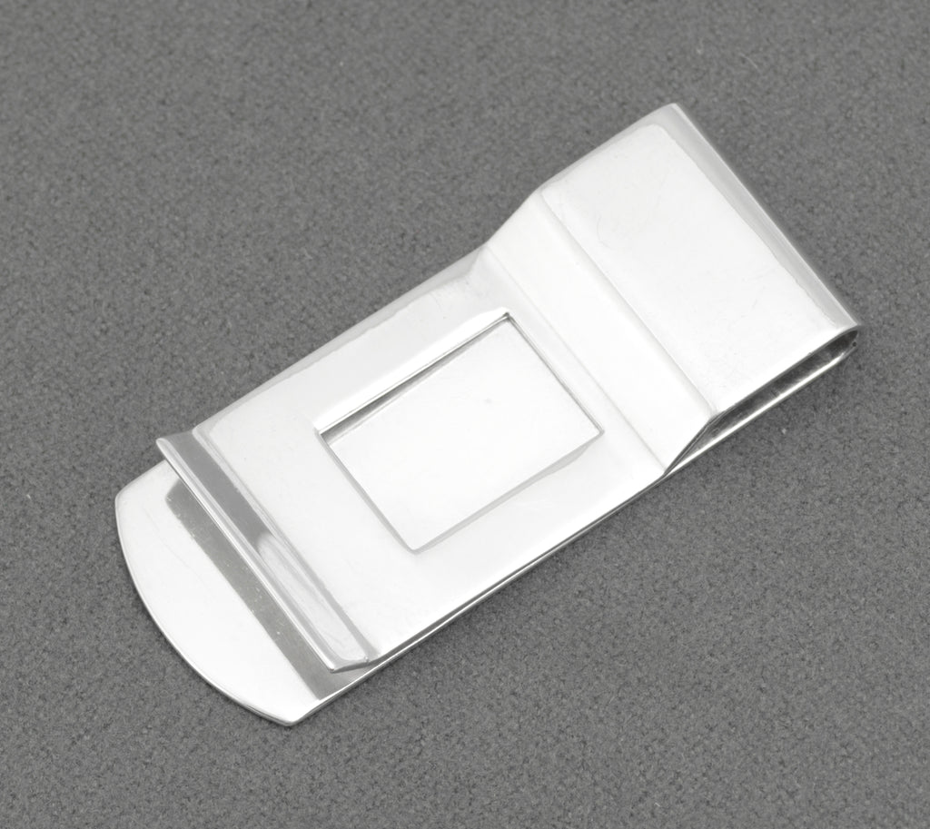 Vintage Sterling Silver Money Clip by S J Rose & Son, Birmingham 1984, Feature Hallmarks (C2971)