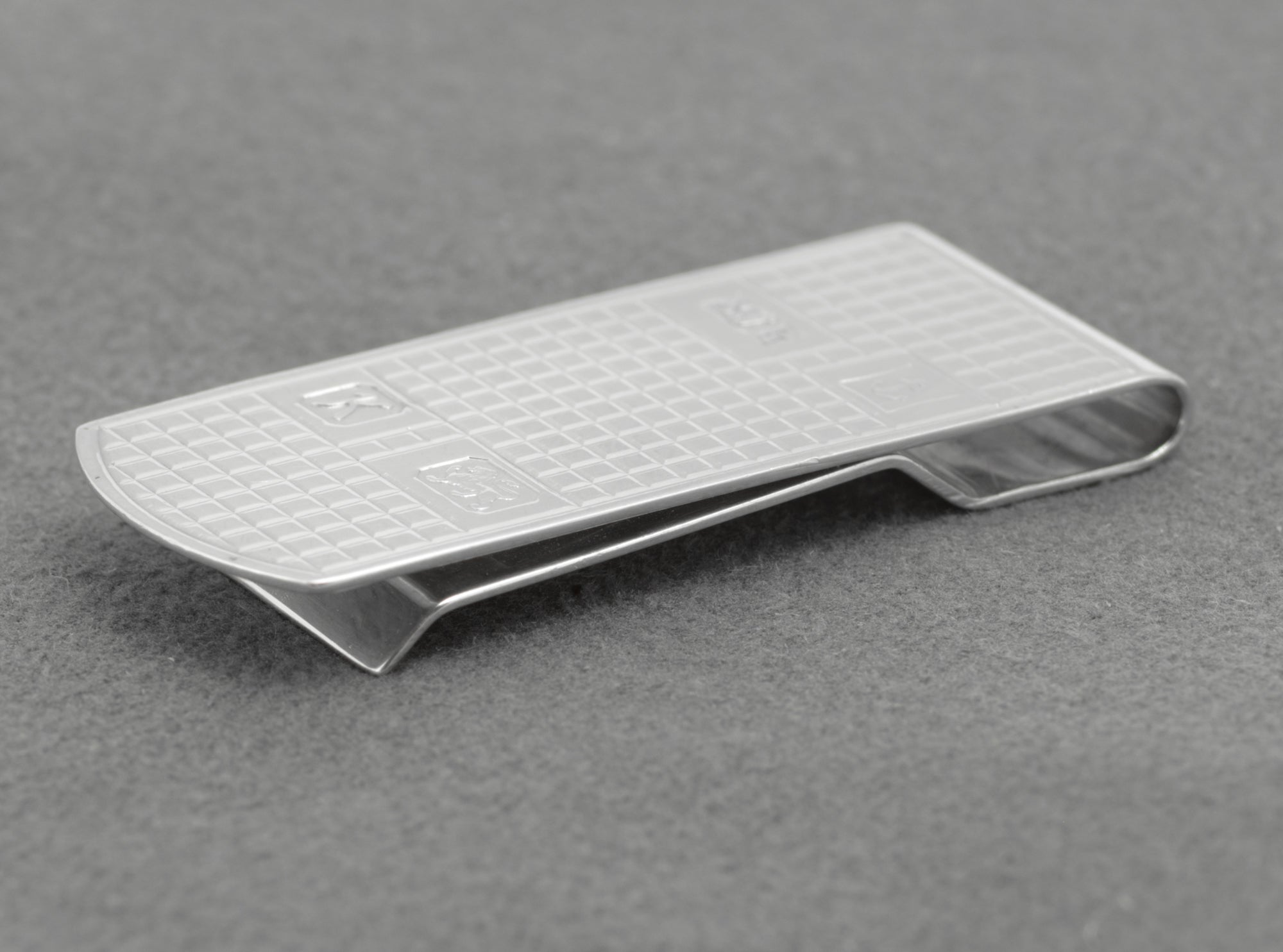Vintage Sterling Silver Money Clip by S J Rose & Son, Birmingham 1984, Feature Hallmarks (C2971)