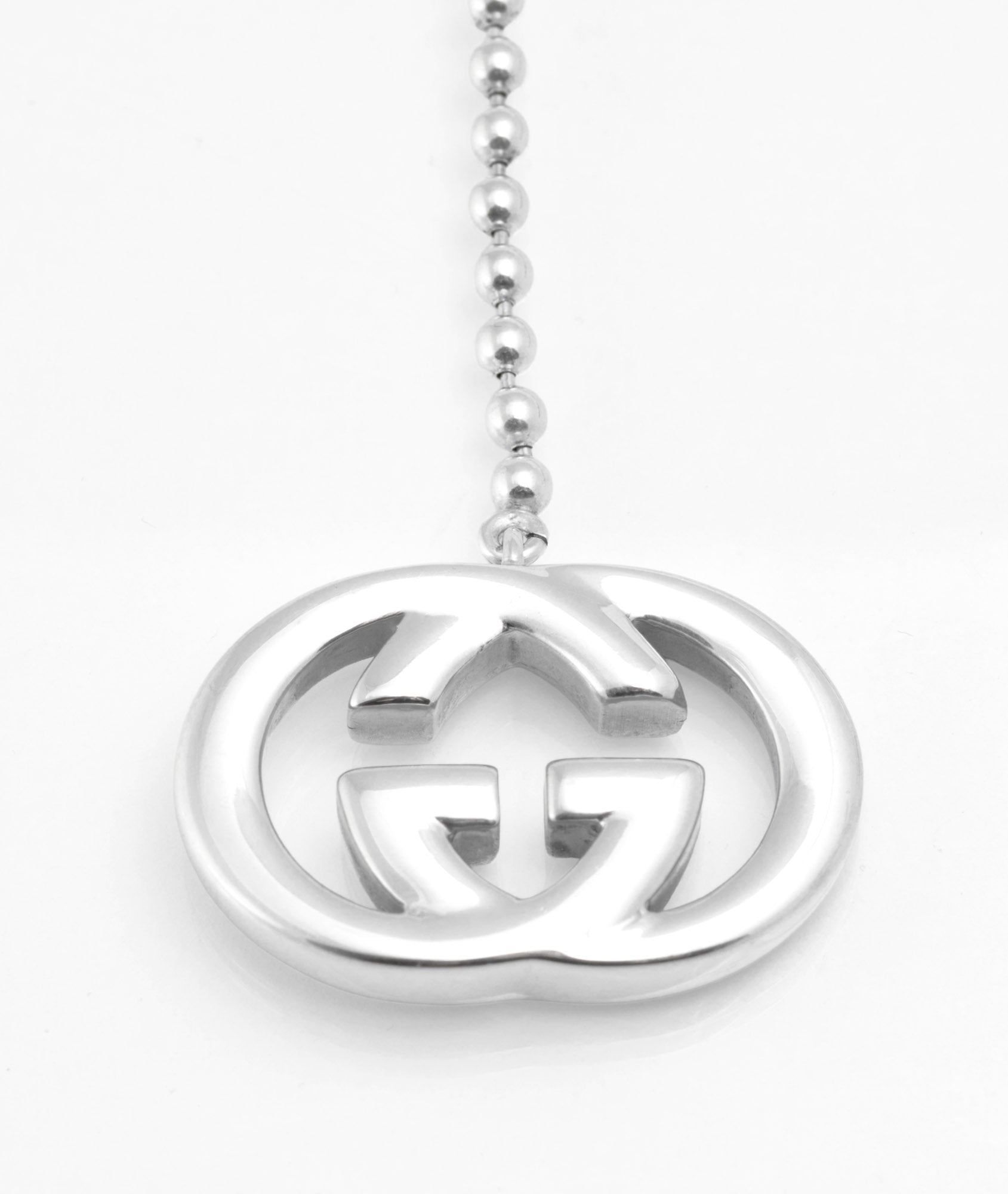 Vintage Gucci Sterling Silver Double G Necklace - Black Enamel - T-Bar - Wrap Bracelet - c.1990s - C2973