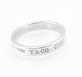 Vintage Tiffany & Co 1837 Concave Sterling Silver Ring - UK Size P - 4mm Band - C2974