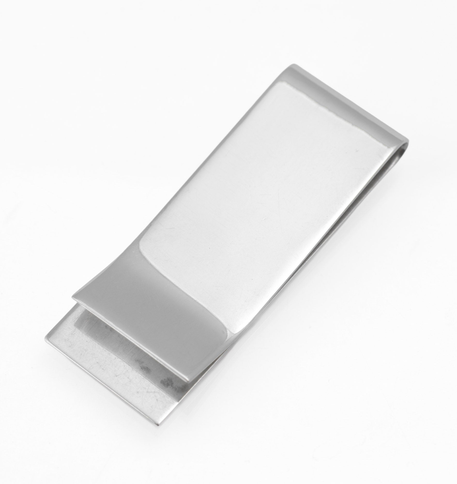 Sterling Silver Money Clip - Plain Polished - Carr's of Sheffield - Millennium Hallmarks 2000 - C2986