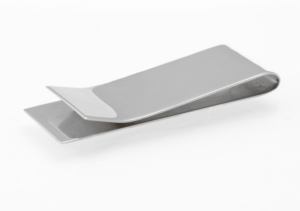 Sterling Silver Money Clip - Plain Polished - Carr's of Sheffield - Millennium Hallmarks 2000 - C2986