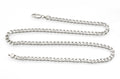 Vintage Sterling Silver Curb Chain Necklace - IBB - lobster clasp detail with hallmarks