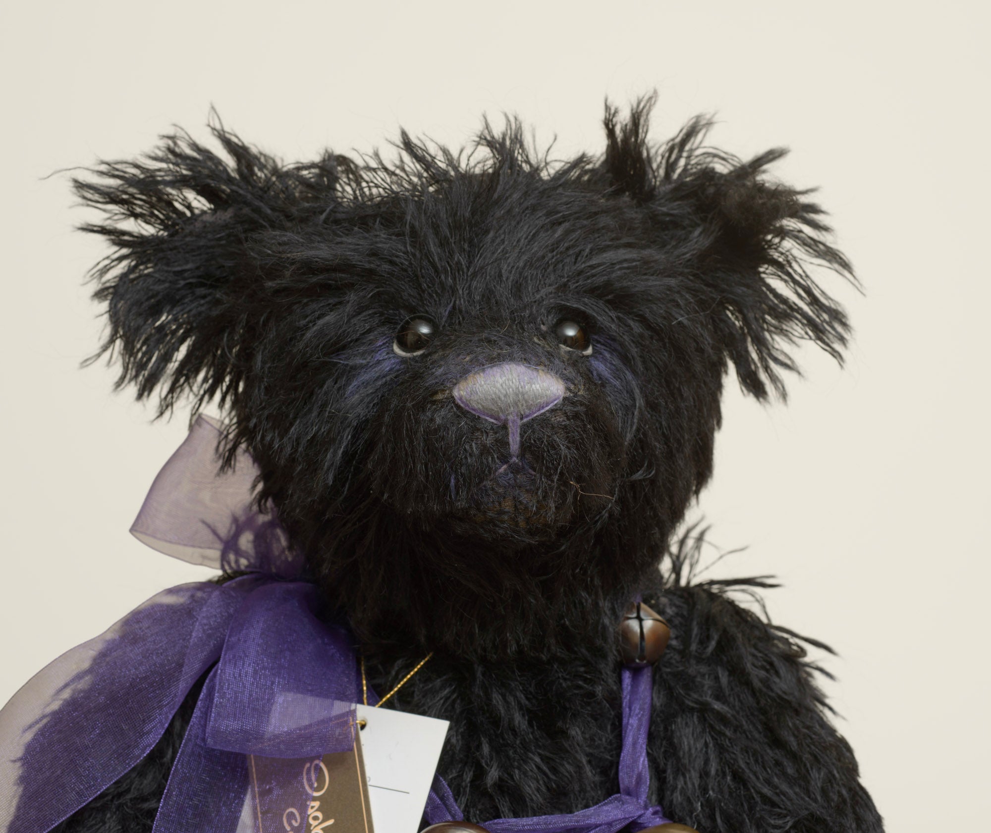 Charlie Bears Indigo - Isabelle Collection - swing tag front showing Isabelle Collection certificate of authenticity signed by Charlotte Morris