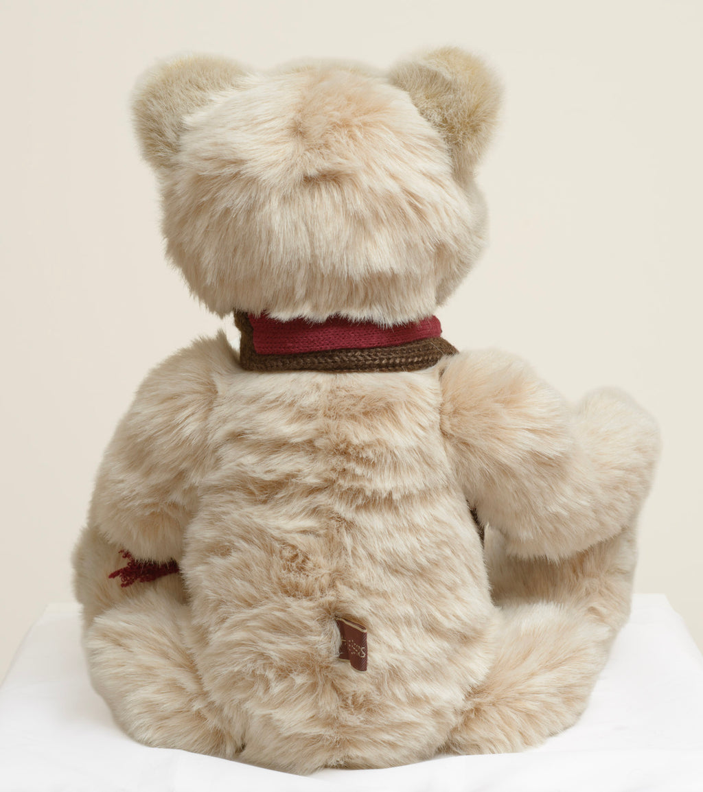 Charlie Bears Kenny - Isabelle Collection - Charlie Bears woven label in cream text on dark brown background