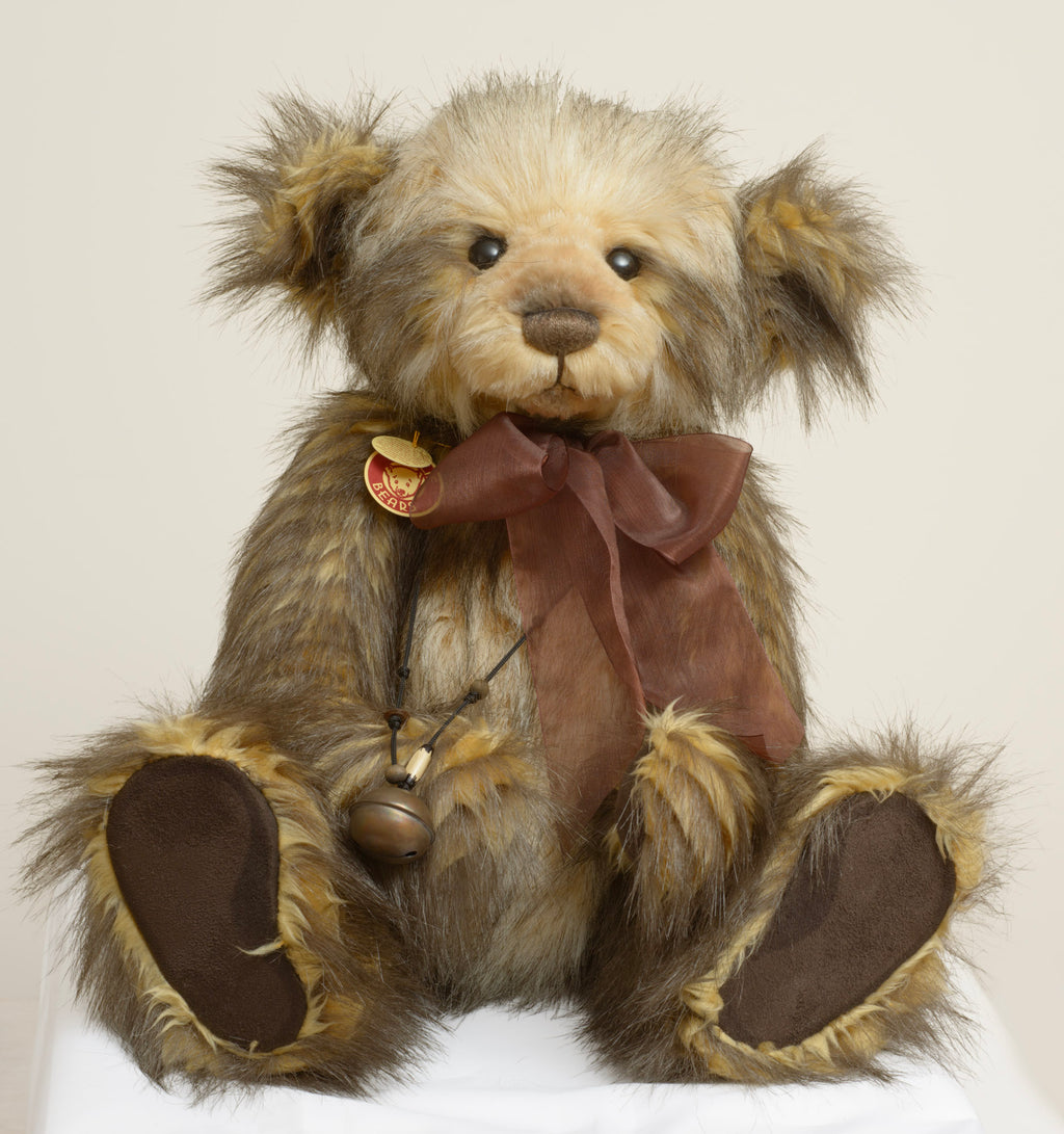 Charlie Bears Dorian - Isabelle Collection - swing tag showing product code CB124970, bear name Dorian, exclusively designed by Isabelle Lee