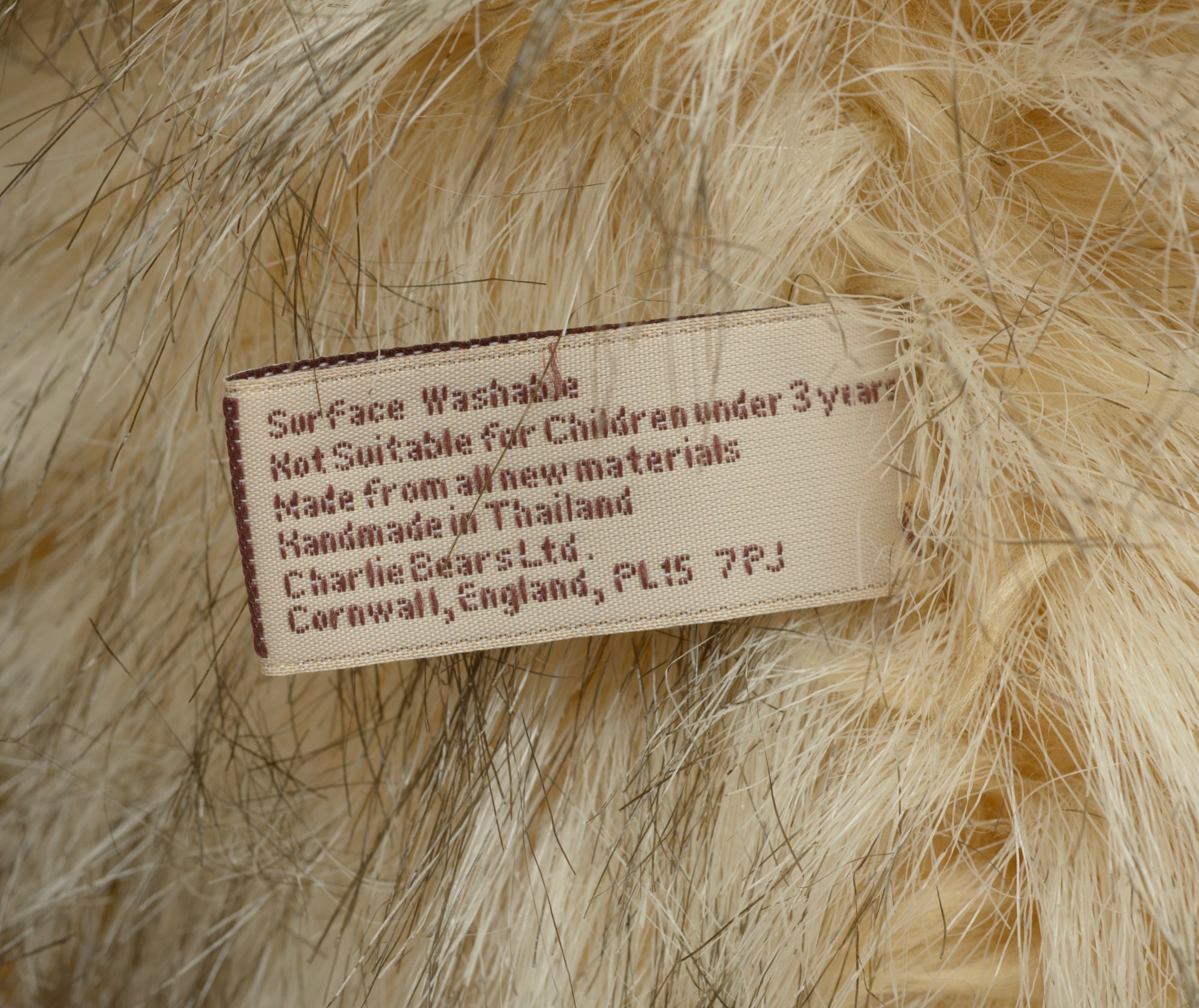 Charlie Bears Dorian - Isabelle Collection - rear view showing wild tipped plush coat depth and jointing