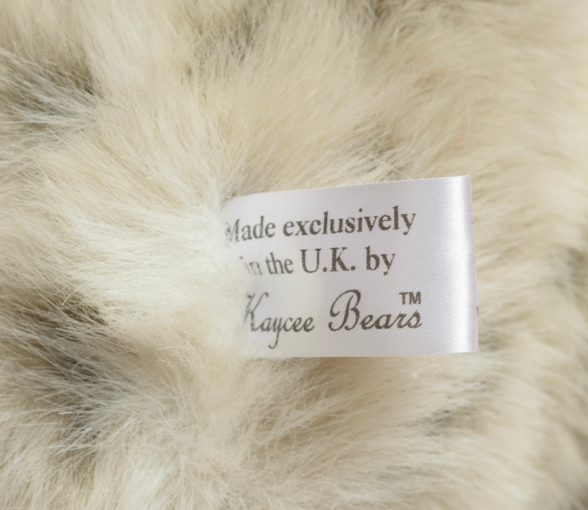 Kaycee Bears Domino - Kelsey Cunningham - sewn-in label reading An original design by Kelsey Cunningham and www.kayceebears.co.uk