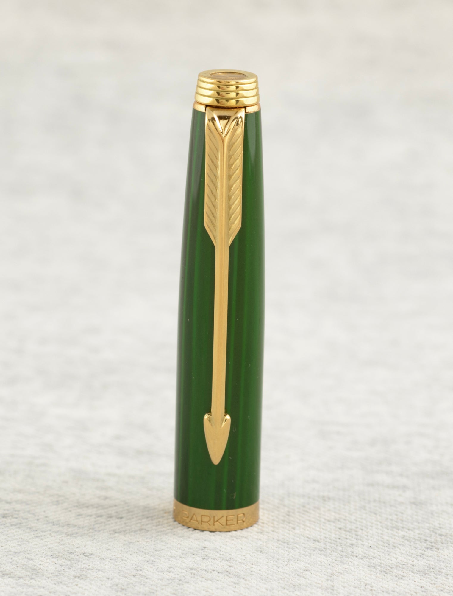 Parker 75 Laque Fountain Pen - Malachite Green - 14K Gold Fine Nib - Circa 1979 - C3056