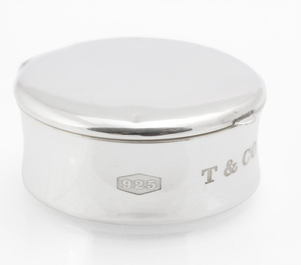 Vintage Tiffany & Co Sterling Silver 1837 Pill Box - Made in Spain - 2001 - C3105