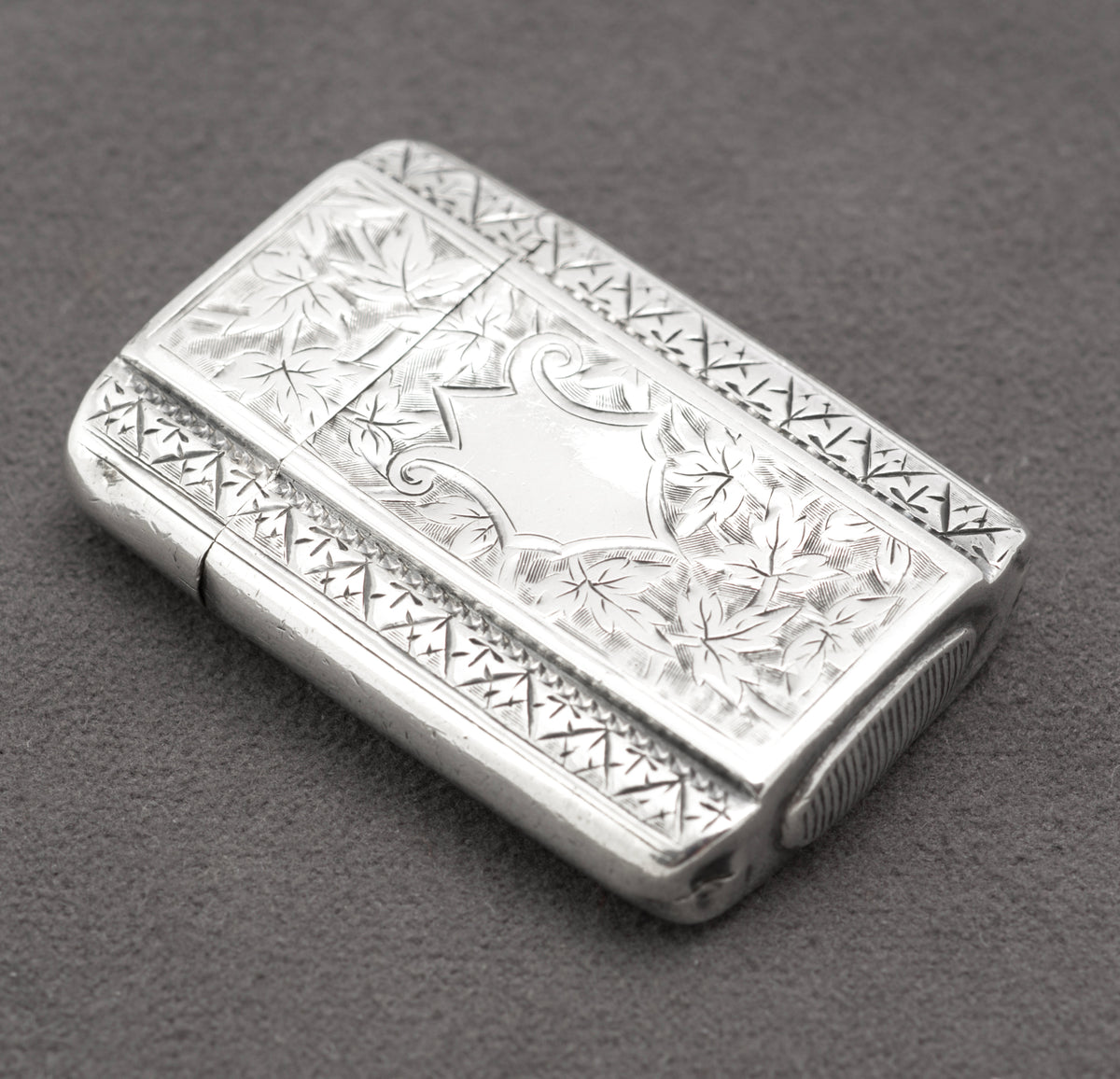 Antique Victorian Sterling Silver Vesta Case - Chester 1886 - Likely Joseph Fray - C3106