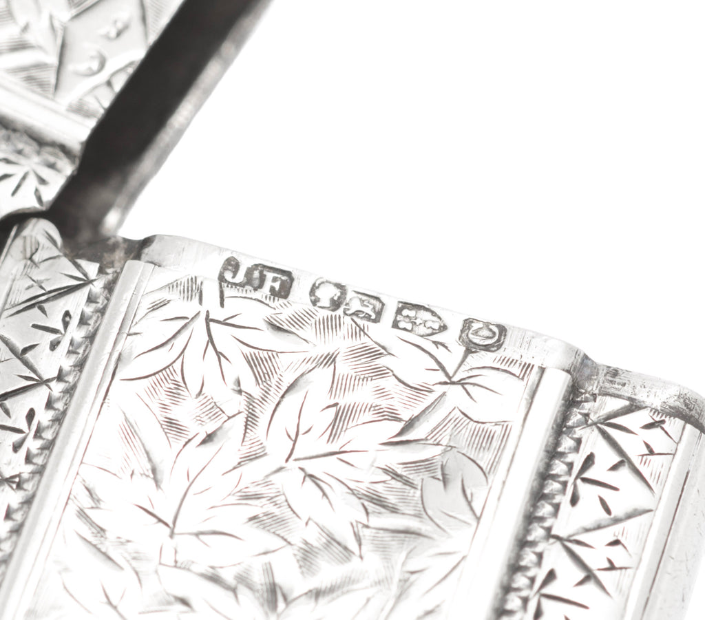 Antique Victorian Sterling Silver Vesta Case - Chester 1886 - Likely Joseph Fray - C3106