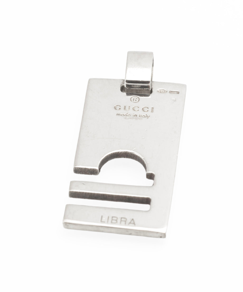 Vintage Gucci Sterling Silver Libra Zodiac Pendant - Made in Italy - London Assay 1990s - C3110