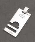 Gucci sterling silver Libra zodiac tag pendant showing Italian and British marks - C3110