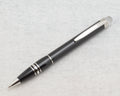 Closed black Montblanc presentation box with white emblem for the StarWalker pencil