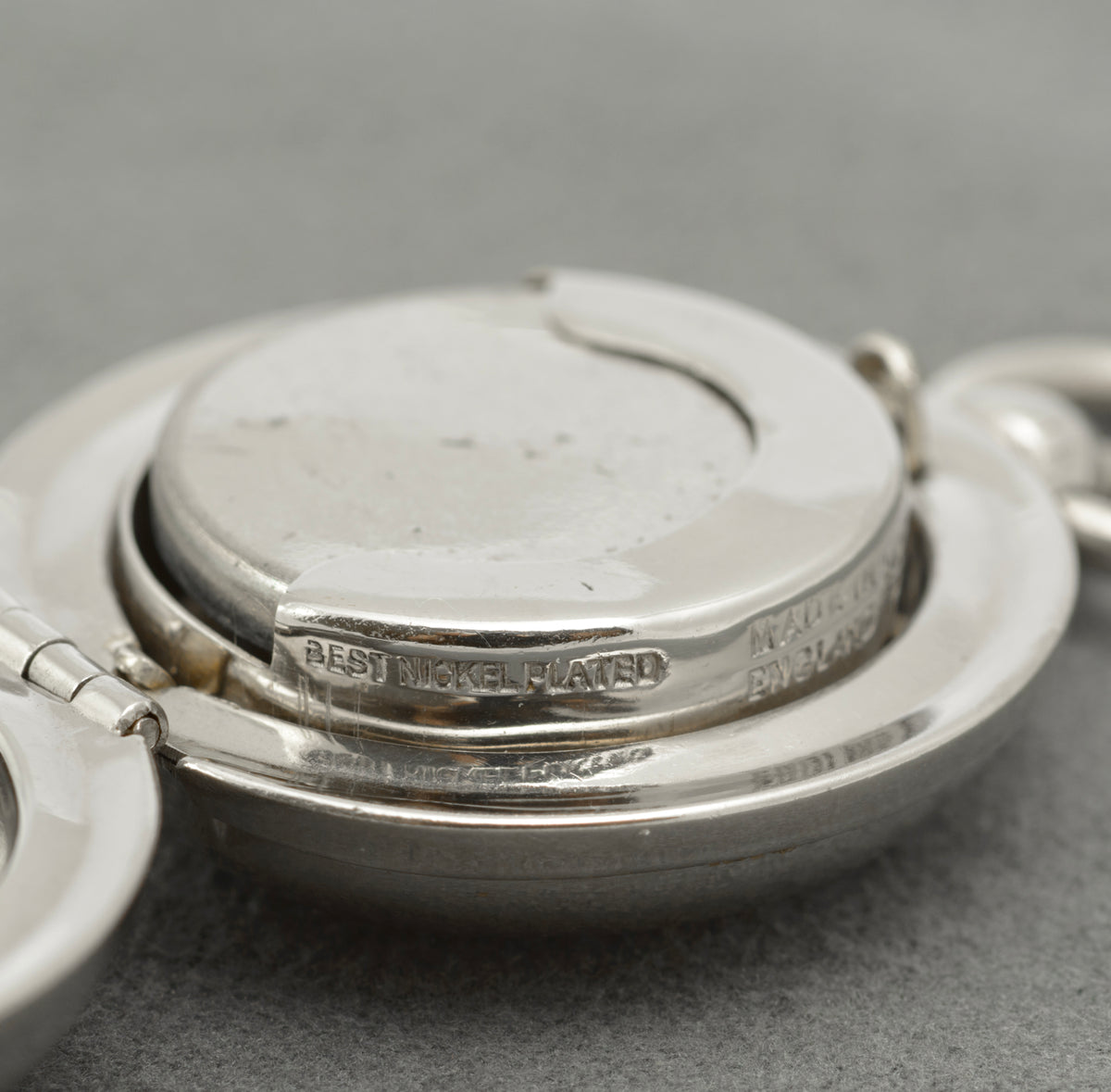Interior of the open holder with the circular spring loaded carrier fitted inside