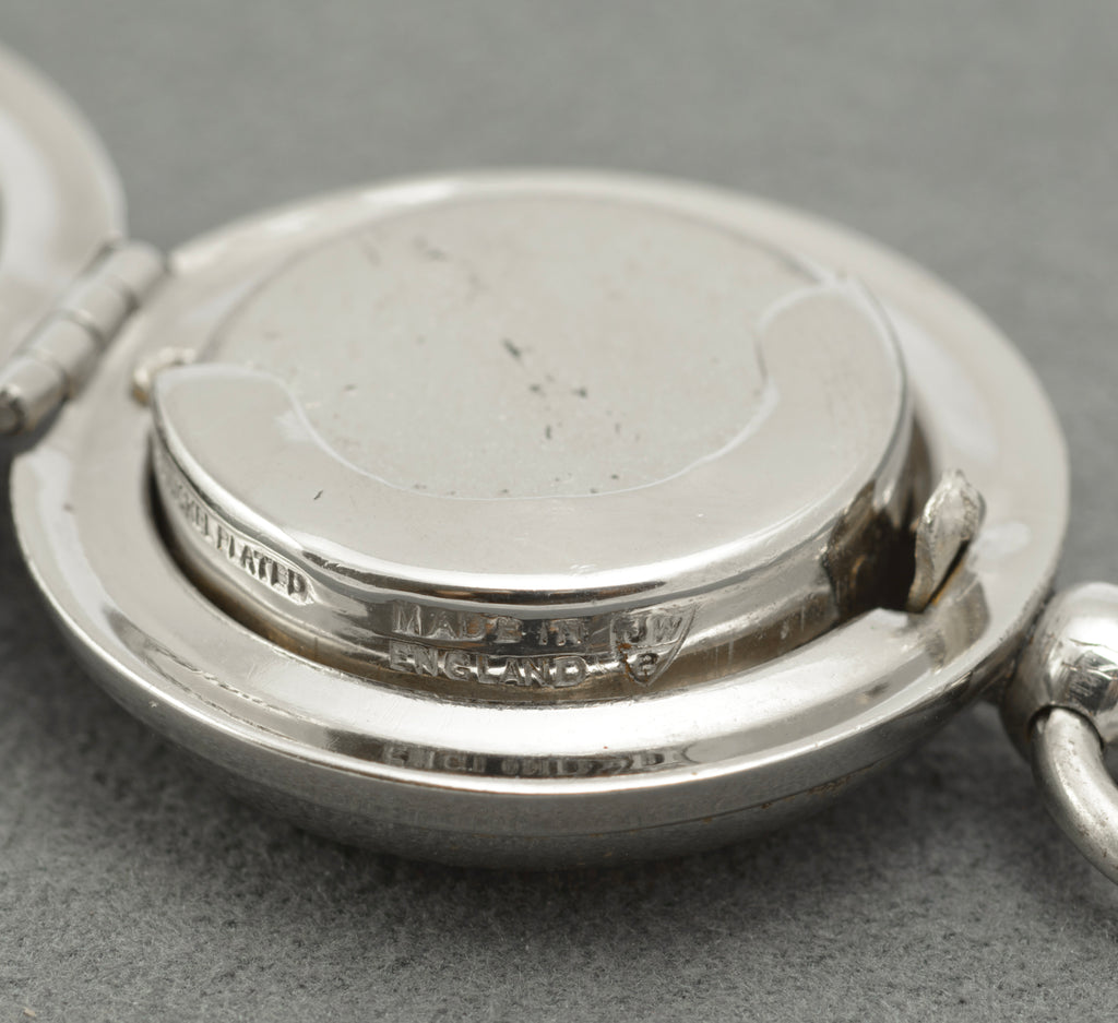 Close view of the carrier marked BEST NICKEL PLATED and MADE IN ENGLAND