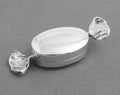 Sterling silver wrapped sweet pill box with polished oval centre and crimped ends