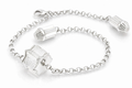 Lalique Glass & Sterling Silver Rare Astrid Star Designer Bracelet 
