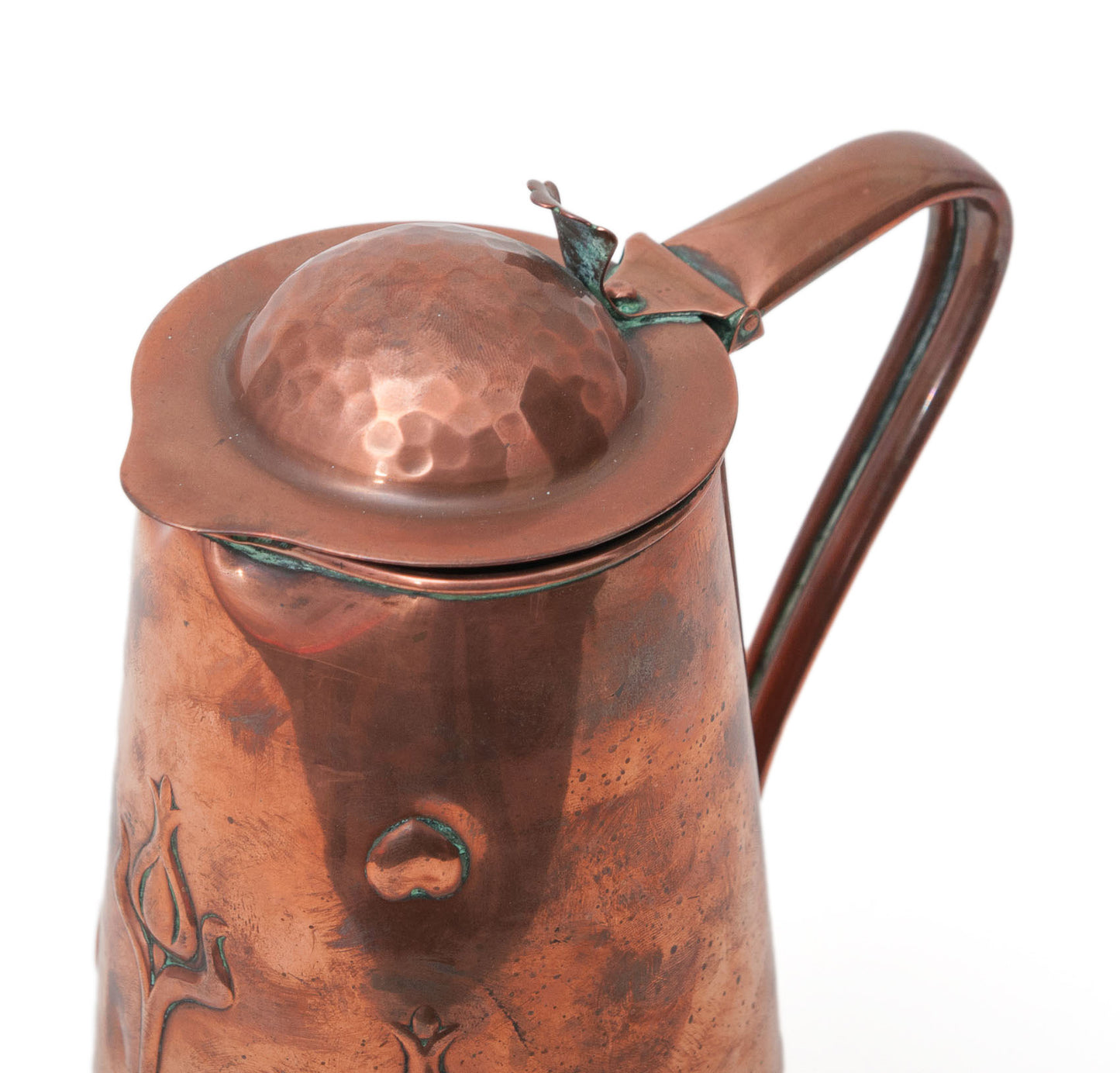Antique Joseph Sankey Art Nouveau Copper Lidded Large Water Jug c1905 (Code 0121)