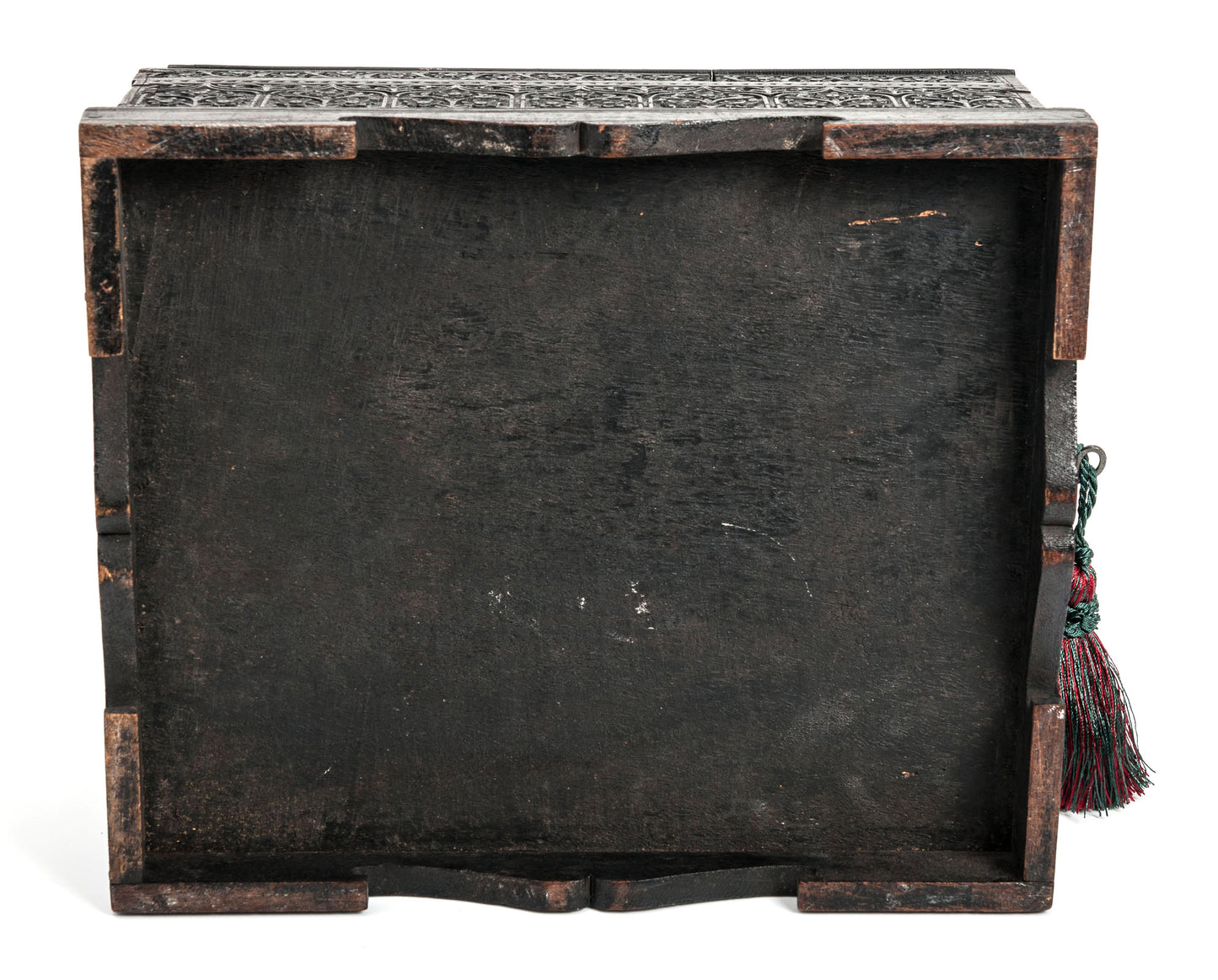 Fine Antique Nagina Carved Ebony Work Box - Indian Islamic Colonial Region (Code 0149)