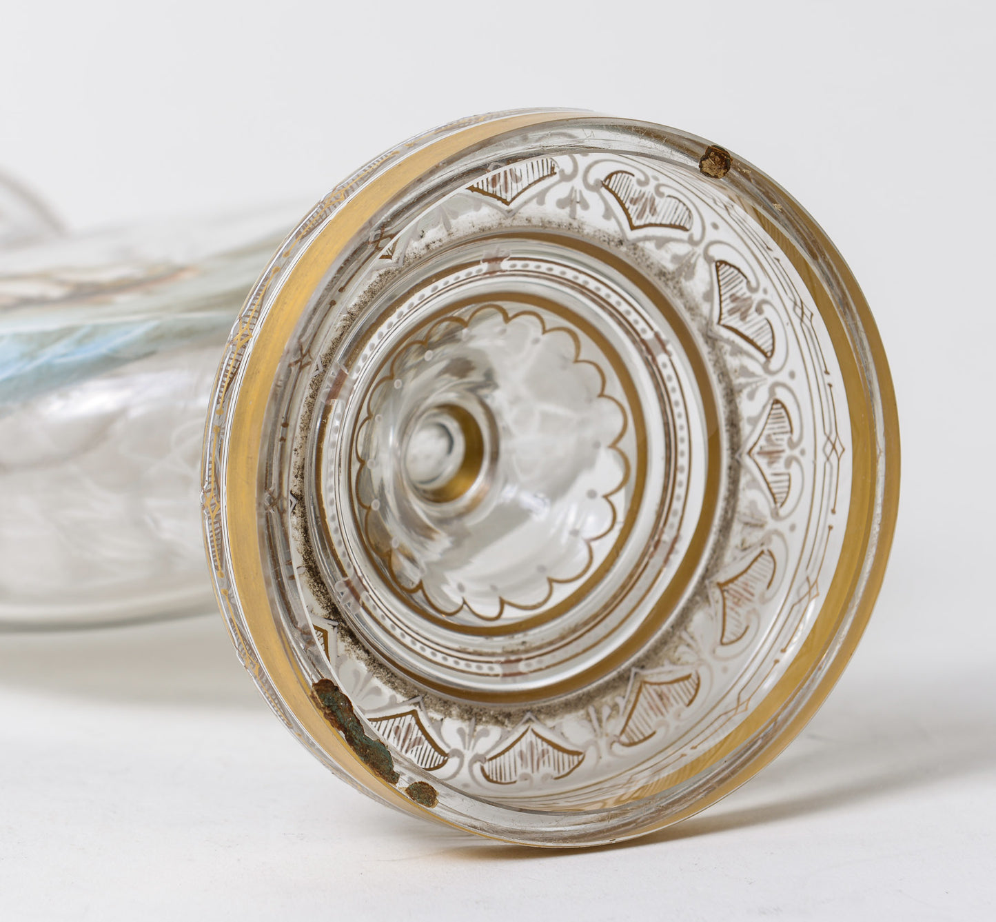 Antique Victorian Hand Painted Glass Antarctic Exploration & Sailing Ship Vase (Code 0249)