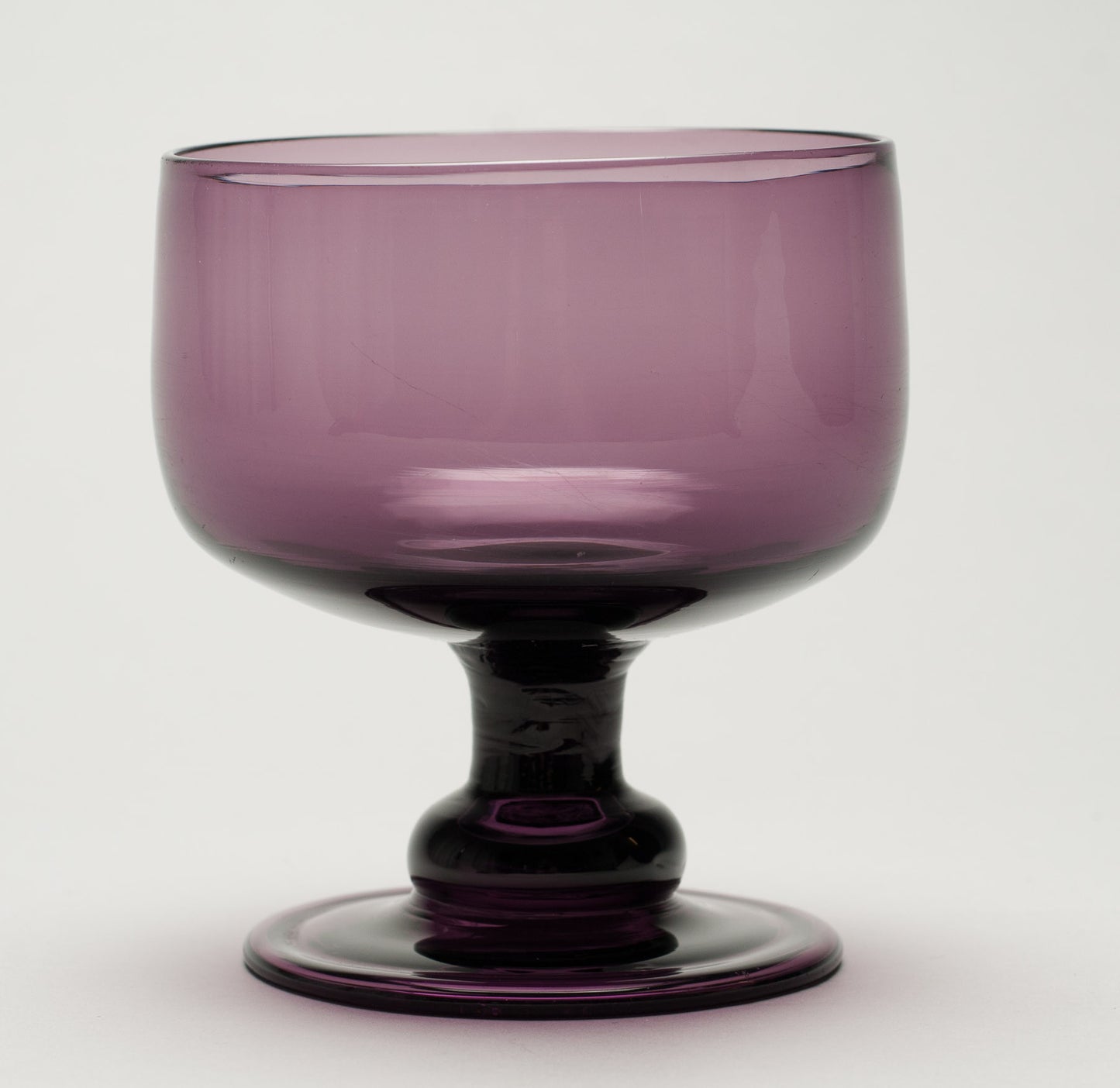 An Antique Georgian Amethyst Glass Rummer or Sweetmeat Glass with Folded Foot (Code 0347)