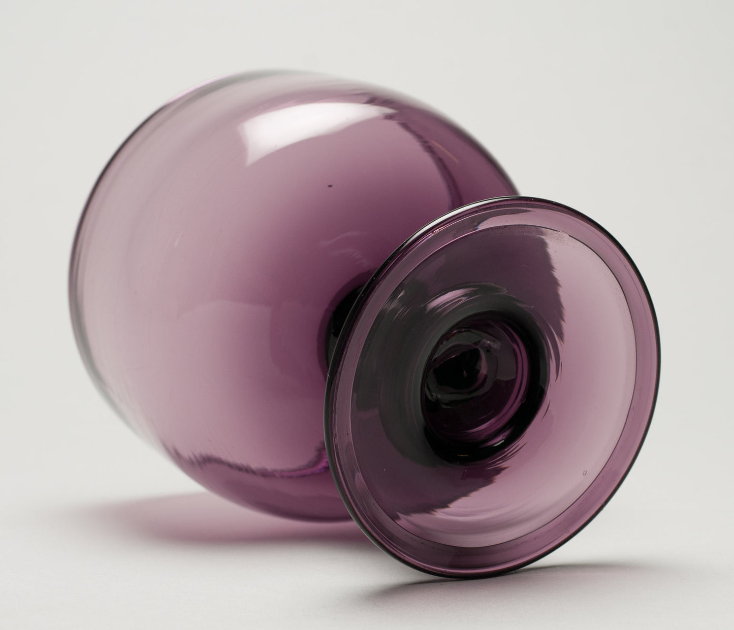 An Antique Georgian Amethyst Glass Rummer or Sweetmeat Glass with Folded Foot (Code 0347)