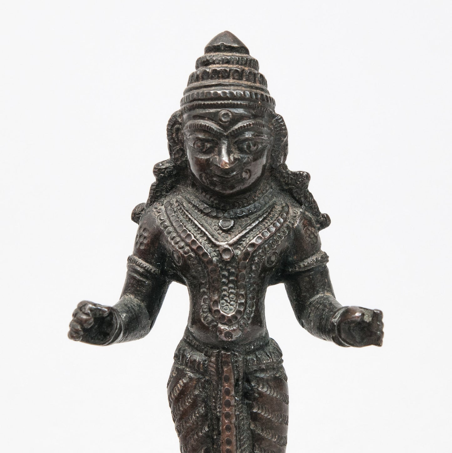 Antique Khmer Cambodian Cast Bronze Figure Statue of Uma Goddess of the Mountains (Code 0433)