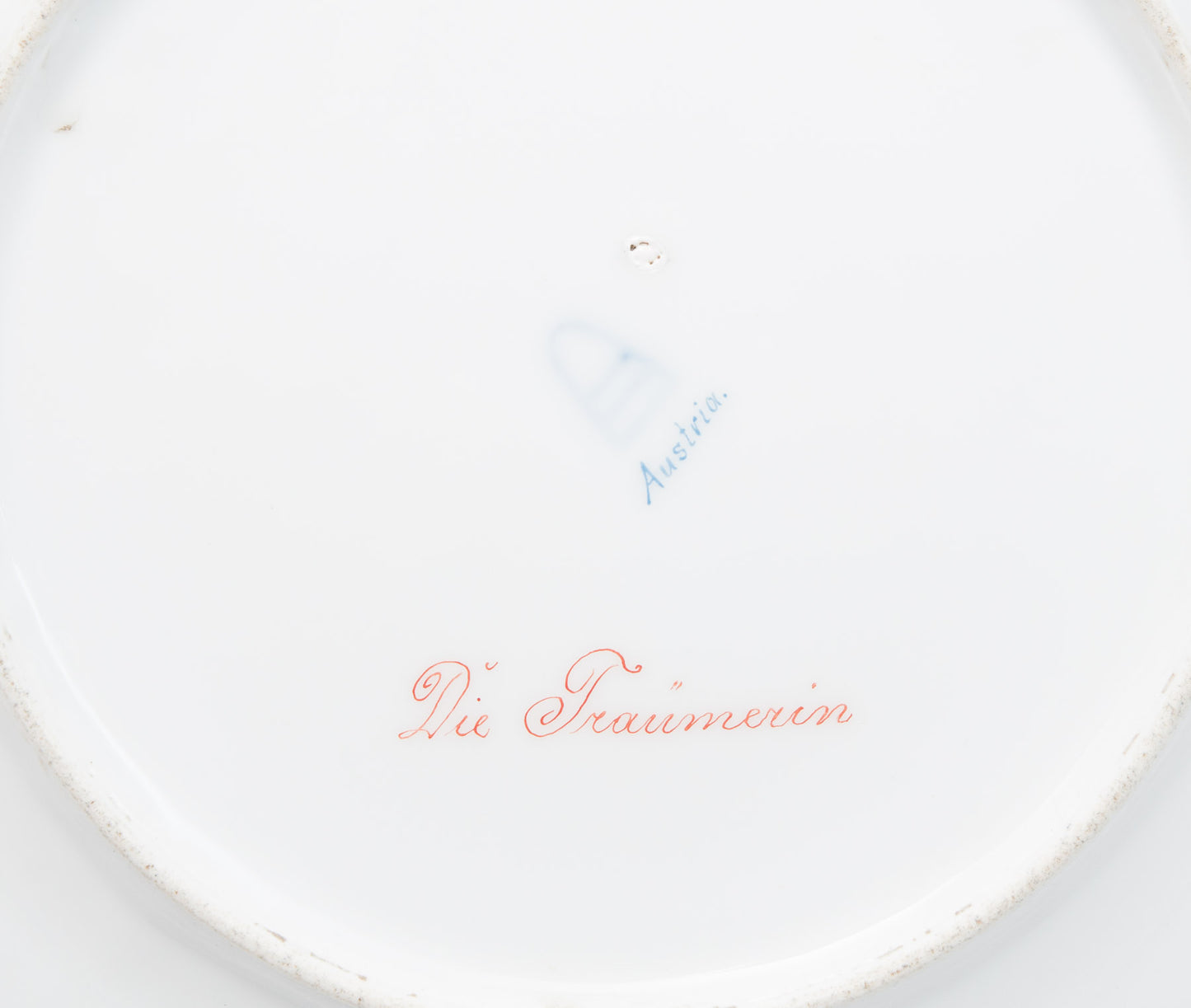 Antique Vienna Porcelain Hand Painted Portrait Plate - The Dreamer - H Stadler (Code 0434)