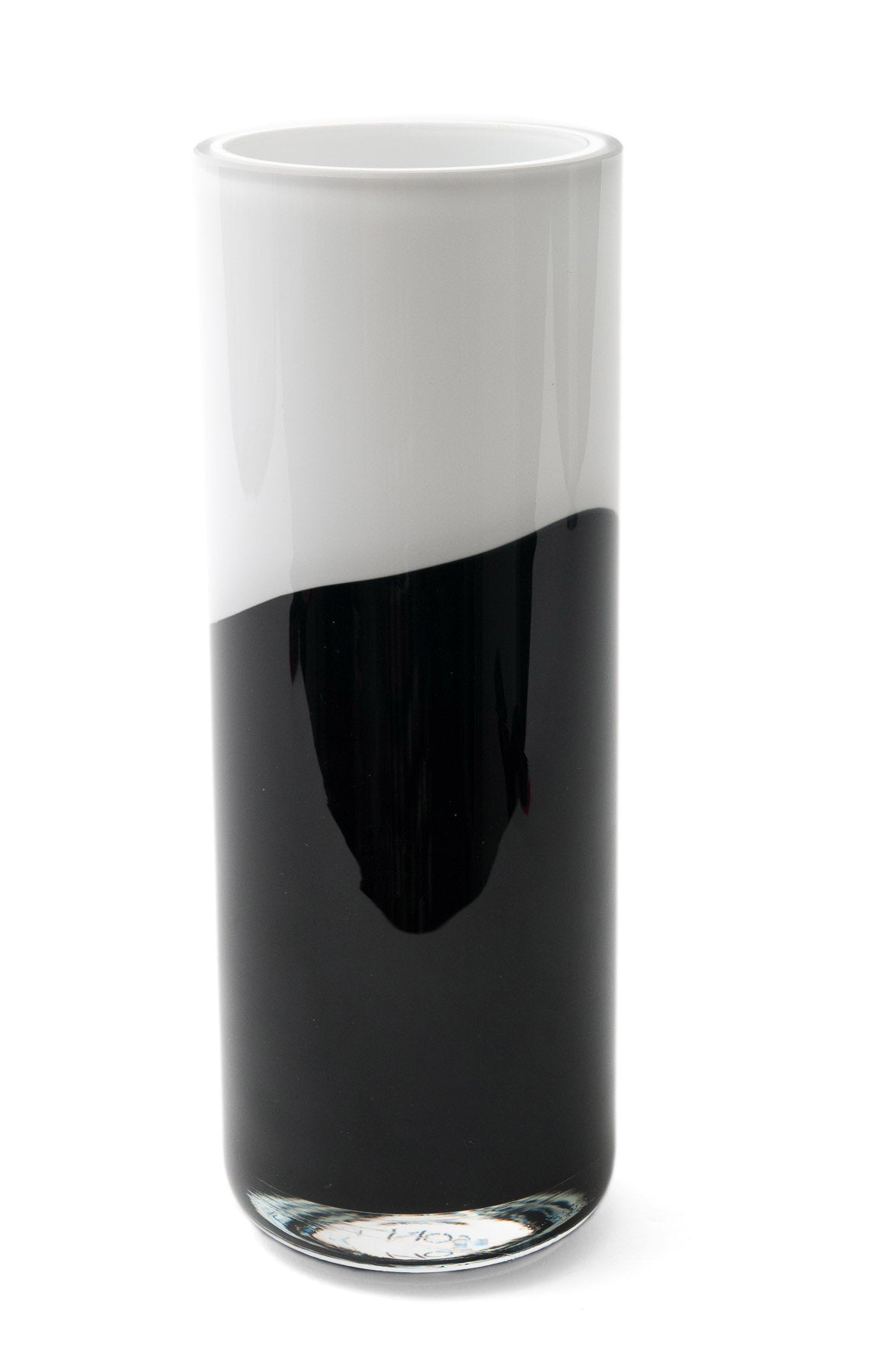 Murano Art Glass Vase  by Carlo Nason Original Designer in Black & White (Code 0731)