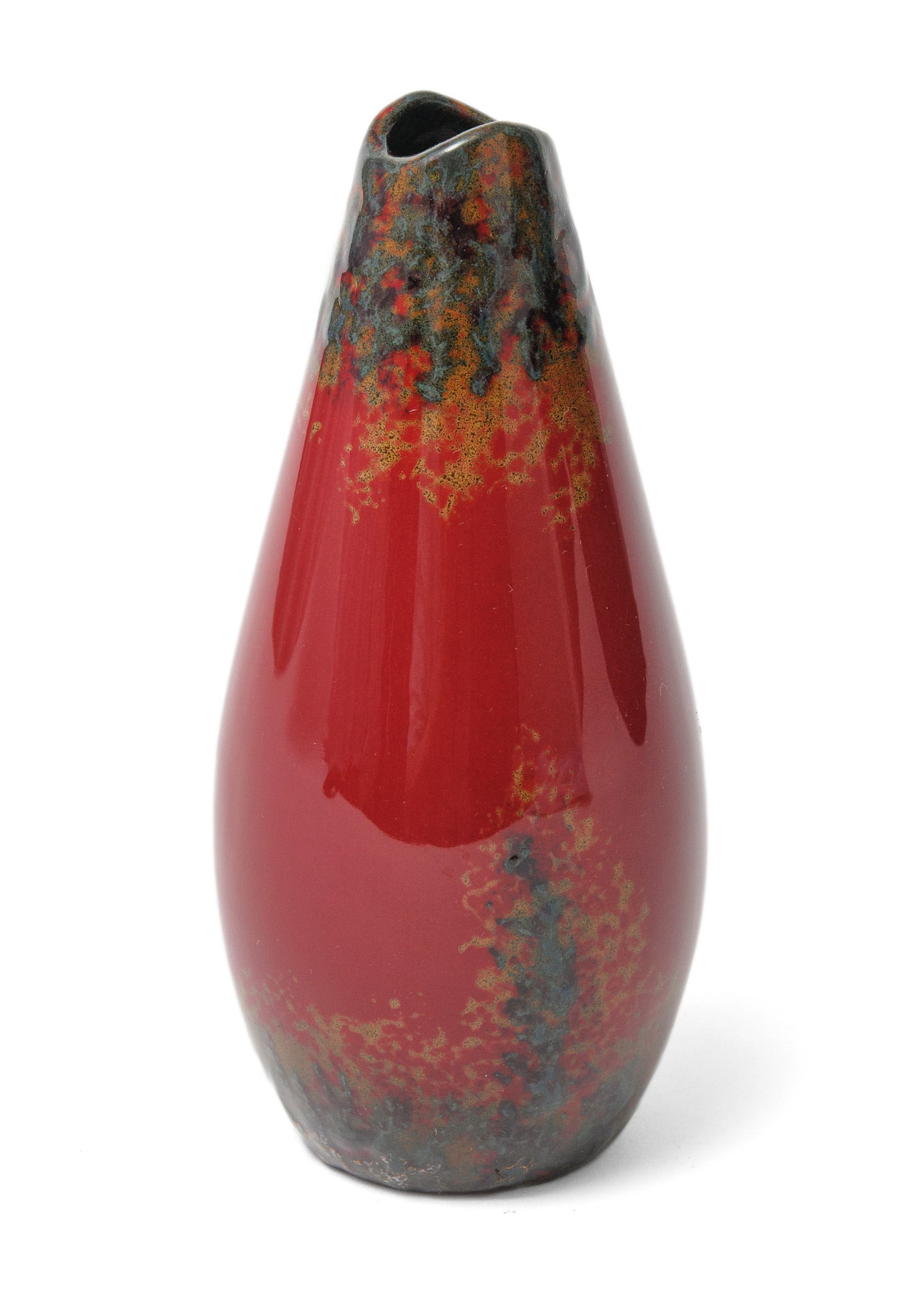 2004 Centenary Edition Royal Doulton China Flambe Sung Glaze Effect Vase (Code 1077)