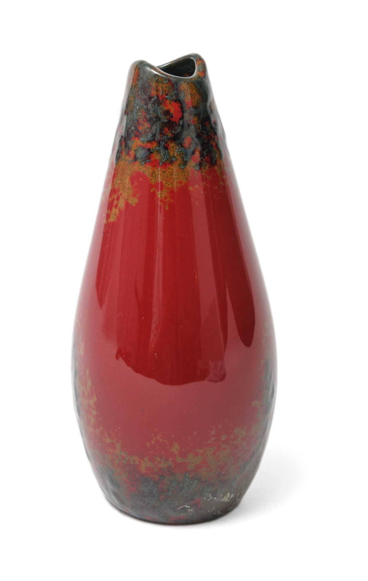 2004 Centenary Edition Royal Doulton China Flambe Sung Glaze Effect Vase (Code 1077)