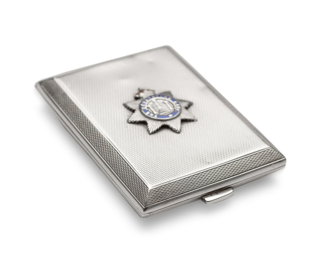 Art Deco Devonshire Regiment Silver & Enamel Match Book Vesta Case with Insignia