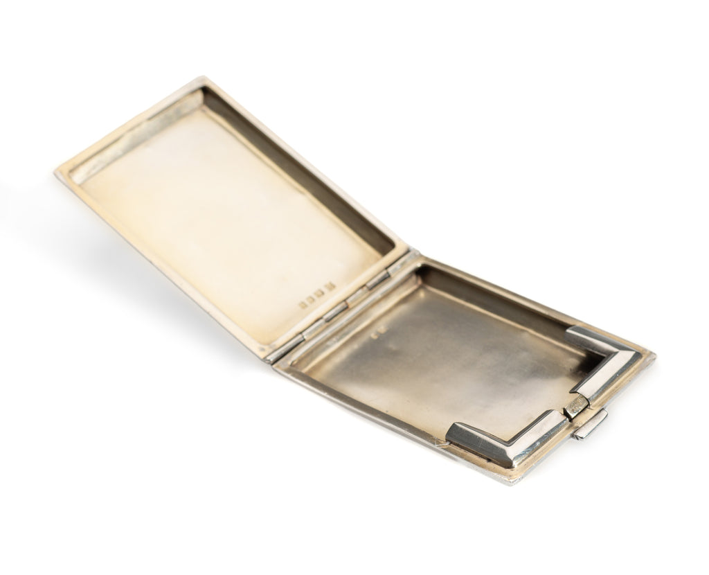 Art Deco Devonshire Regiment Silver & Enamel Match Book Vesta Case with Insignia