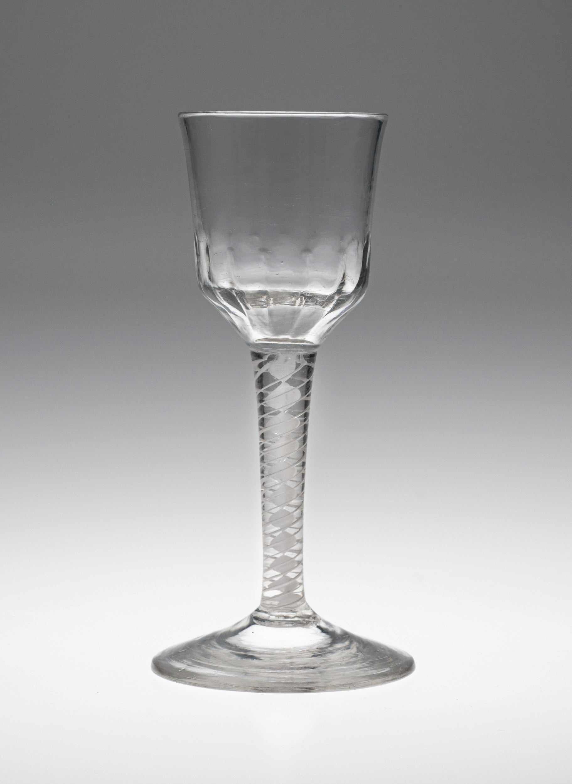 Georgian Antique English Drinking Glass with DSOT Opaque Twist Stem c1760 (Code 1246)