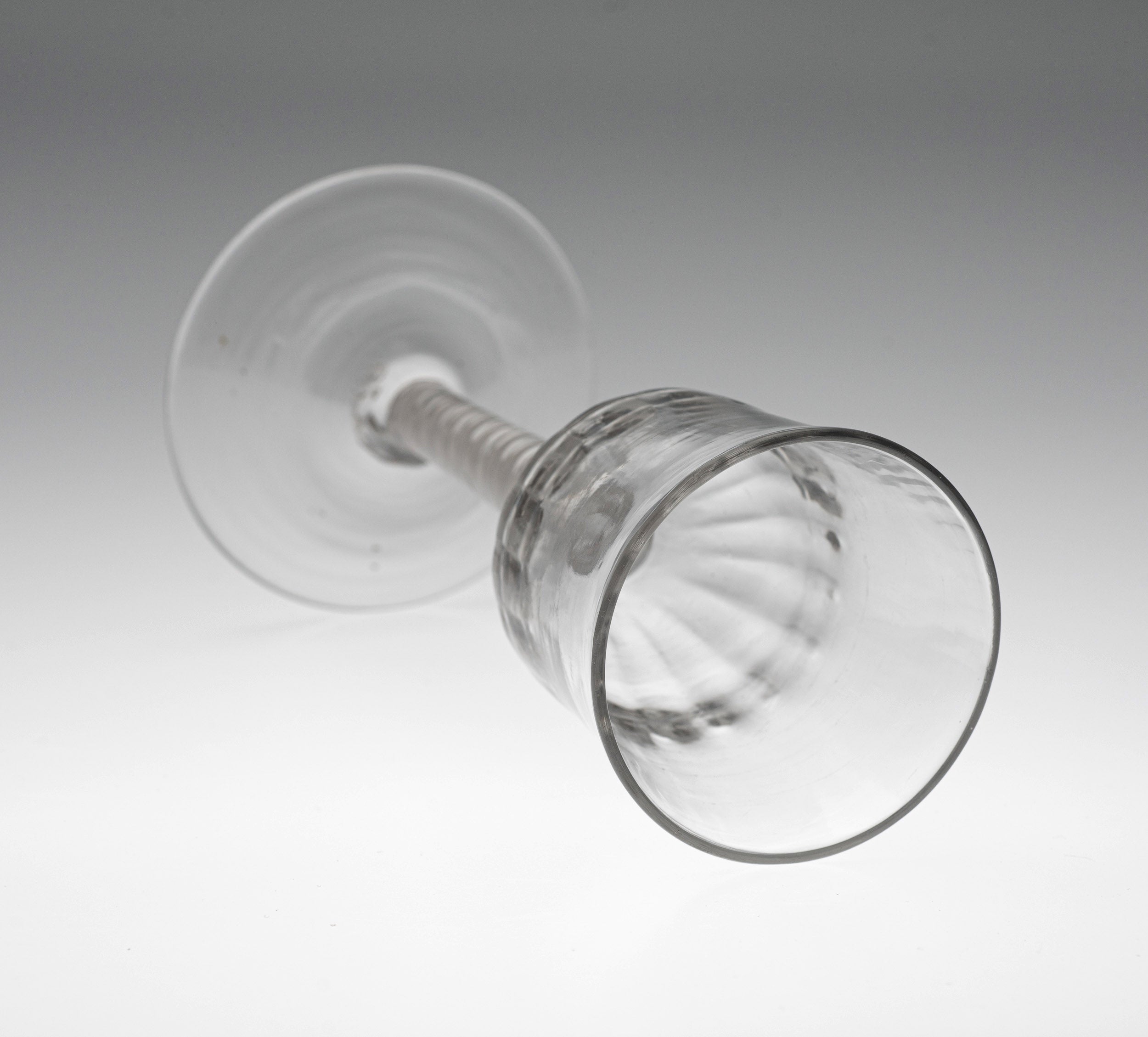 Georgian Antique English Drinking Glass with DSOT Opaque Twist Stem c1760 (Code 1246)