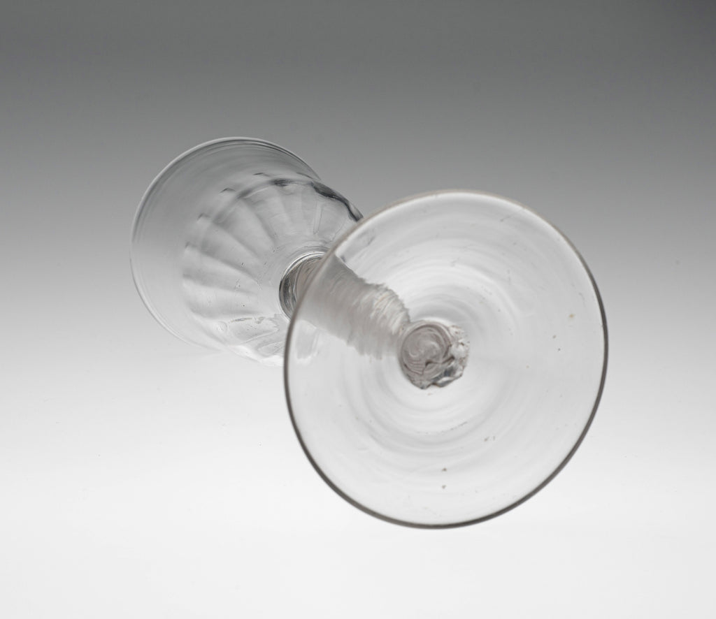 Georgian Antique English Drinking Glass with DSOT Opaque Twist Stem c1760 (Code 1246)