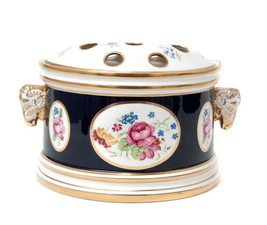 Lynton of Derby Fine Bone China Bough Pot in Cobalt Blue by Stefan Nowacki (Code 1435)