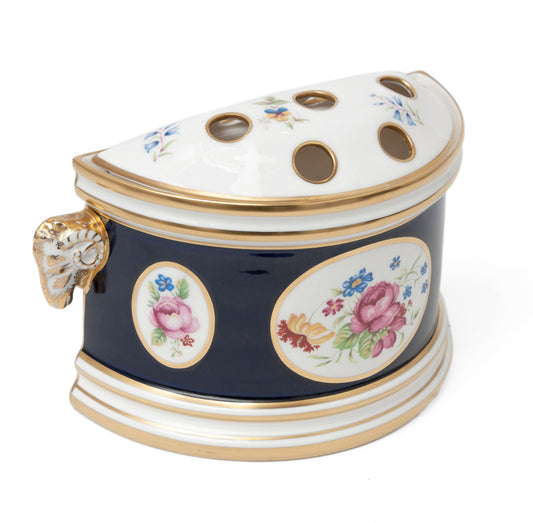 Lynton of Derby Fine Bone China Bough Pot in Cobalt Blue by Stefan Nowacki (Code 1435)