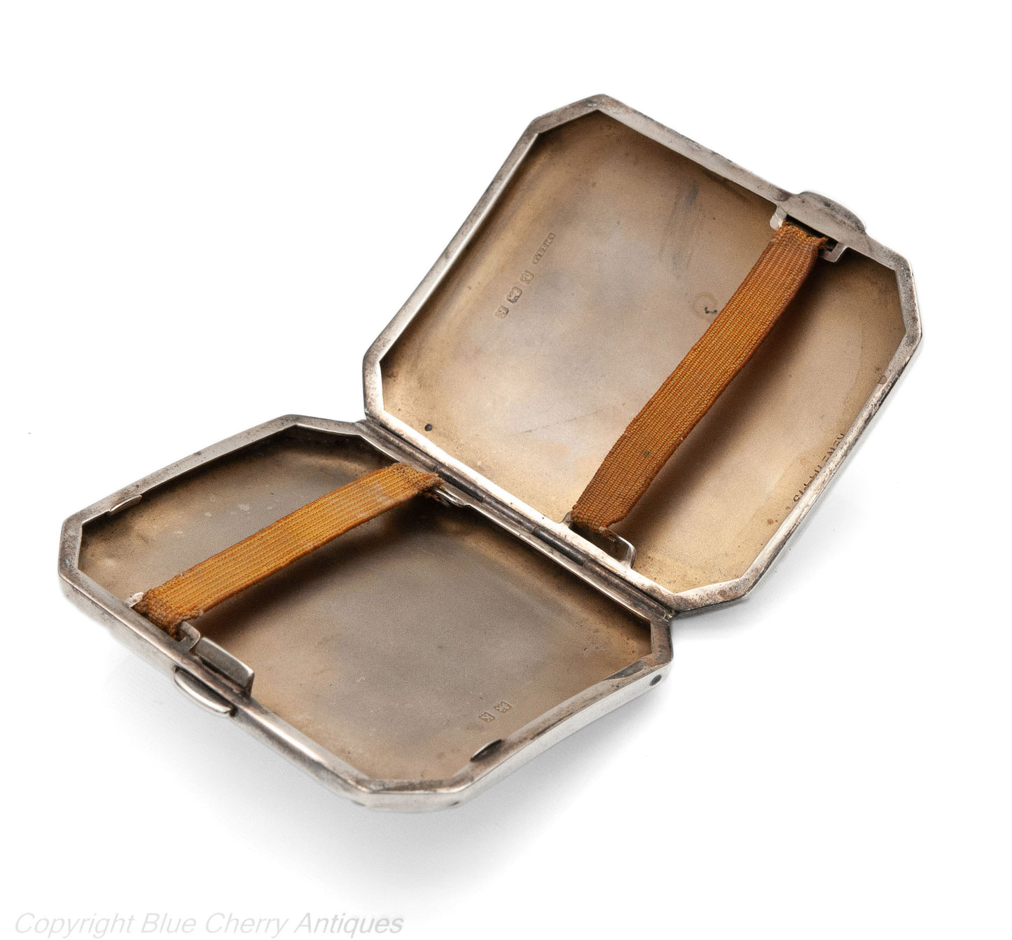 Art Deco Samuel Levi Solid Silver Engine Turned Cigarette Case Birmingham 1934 (Code 1612)