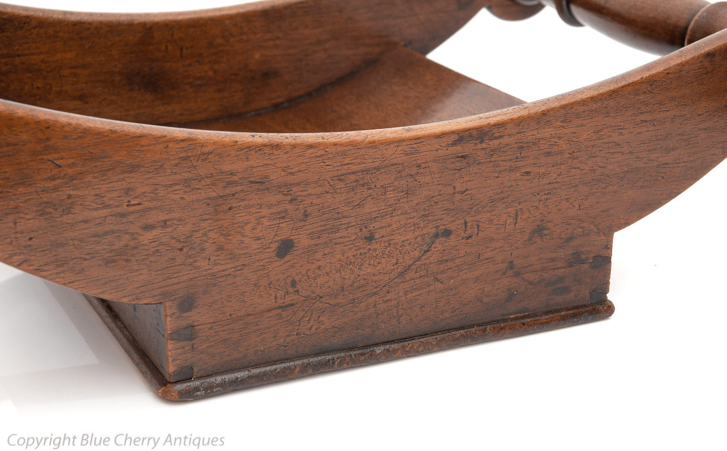 Georgian Antique Mahogany Wooden Cheese Coaster with Turned Handles c1780 (Code 1630)