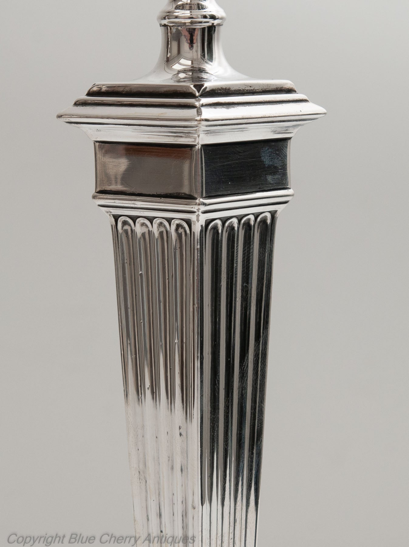 Pair of 18th Century Georgian Silver Candlesticks John Parsons & Co Sheffield (Code 1646)