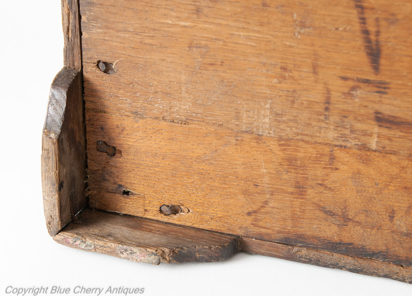 Antique George III English Provincial Oak Wood Document Chest/Bible Box (Code 1733)