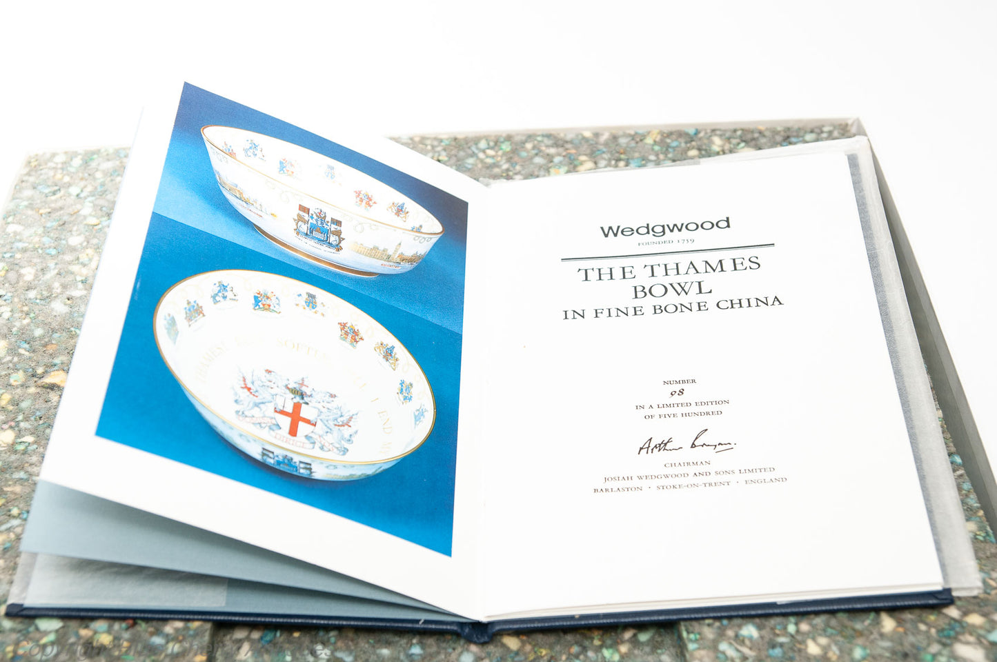 Wedgwood Limited Edition Fine Bone China ' The Thames Bowl ' - Original Box (Code 1741)