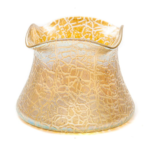 Art Nouveau Loetz Glass Mimosa Candia Vase with Gold Iridescent Finish (Code 1790)