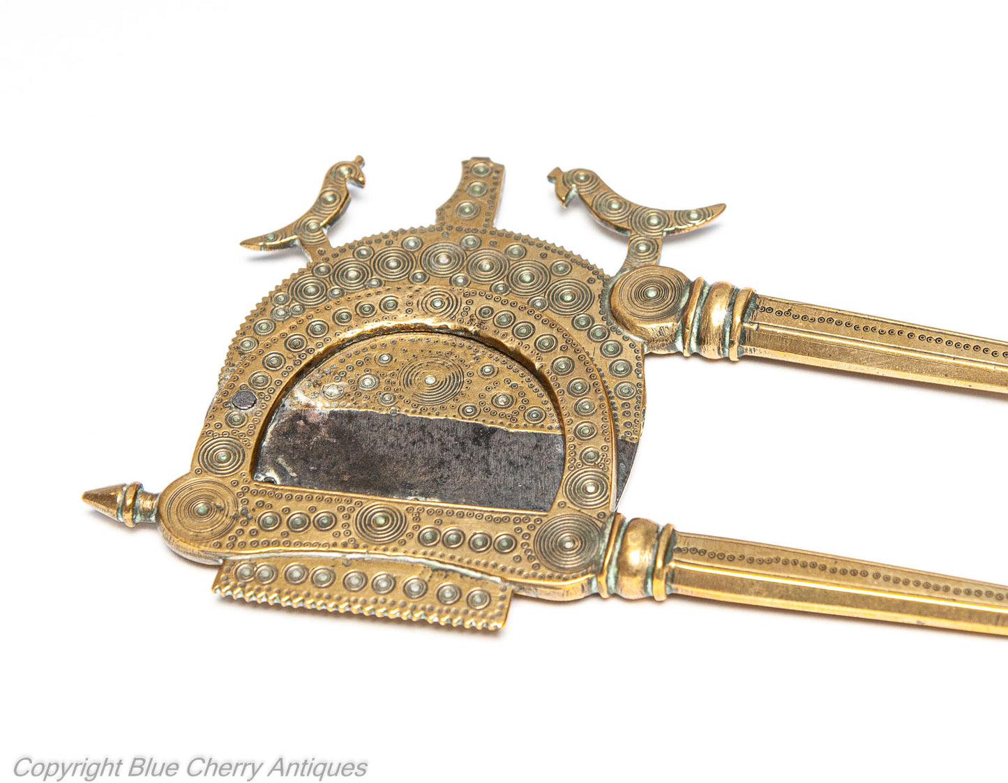 Rare Antique Indian Brass Betel Nut Cutter with Bird Decoration - Deccan Region (Code 1858)