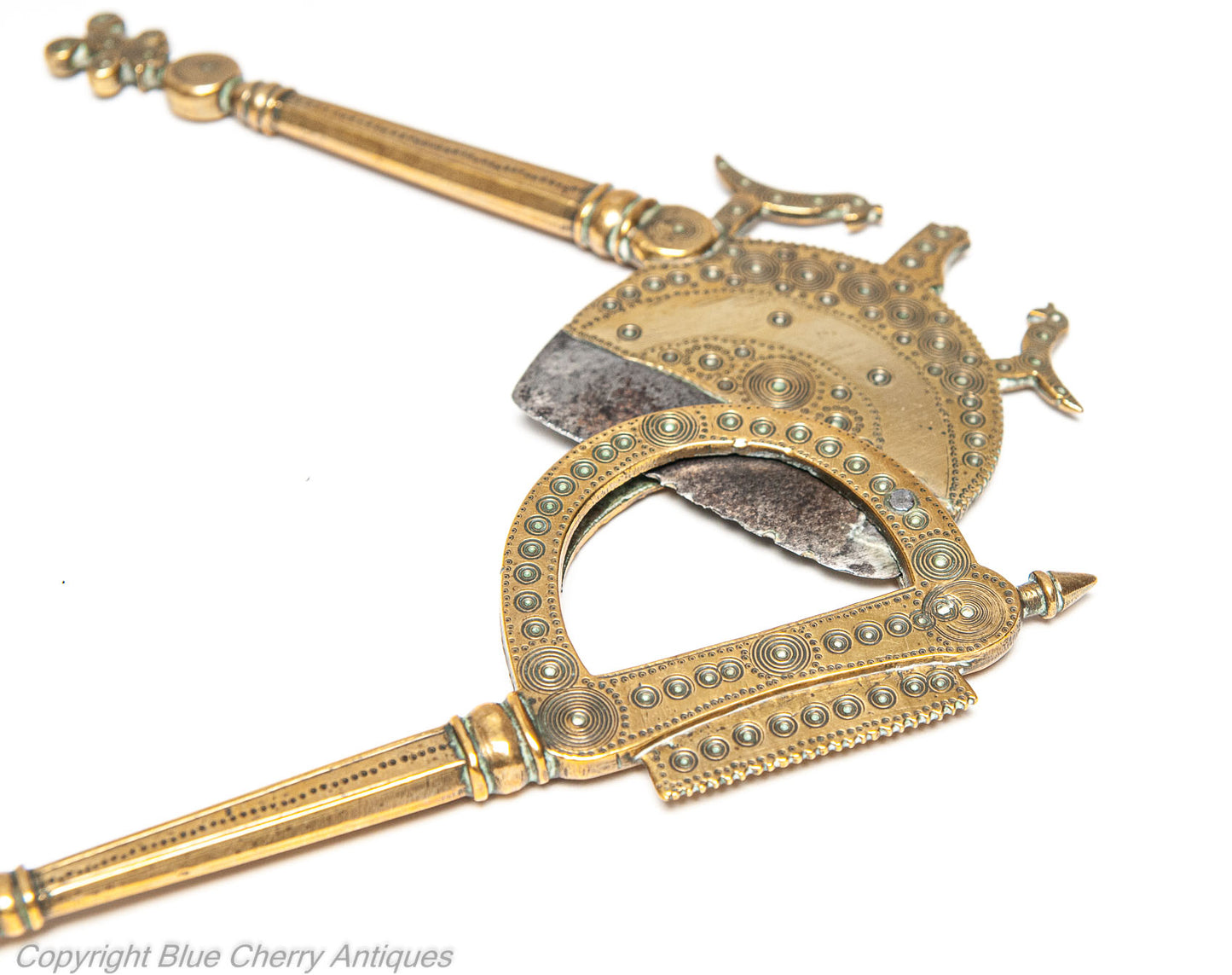 Rare Antique Indian Brass Betel Nut Cutter with Bird Decoration - Deccan Region (Code 1858)