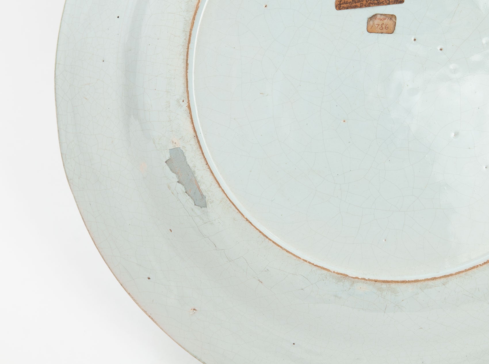 Mid 18th Century London Lambeth English Delft Ware Chinoiserie Charger c1760 (Code 1892)