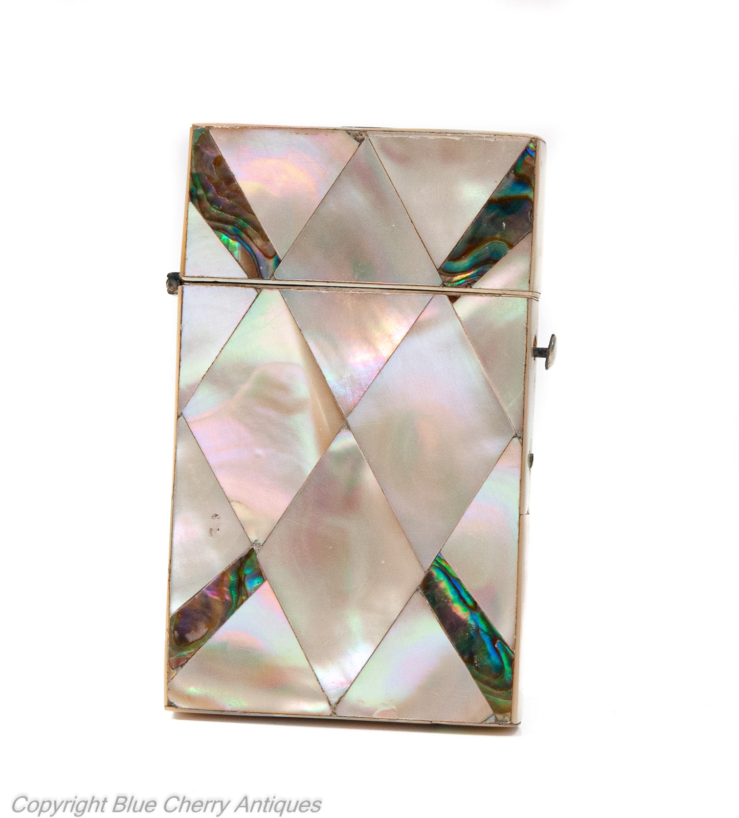 Antique Victorian Period Mother of Pearl and Abalone Shell Calling Card Case (Code 1921)